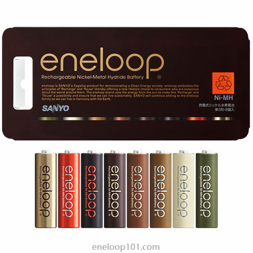 Natural, chocolate colored eneloops