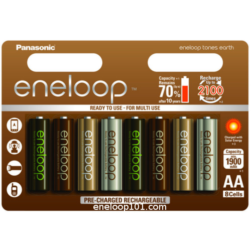 BK-3MCCE/8UE eneloop batteries tones earth